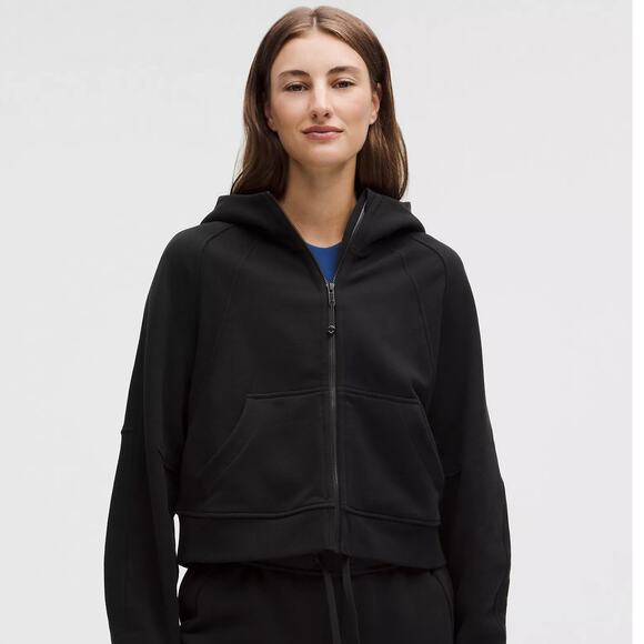 Lululemon Scuba Oversized Full-Zip Hoodie Black Size XL XXL W3EOZS EUC Womens - Picture 1 of 15
